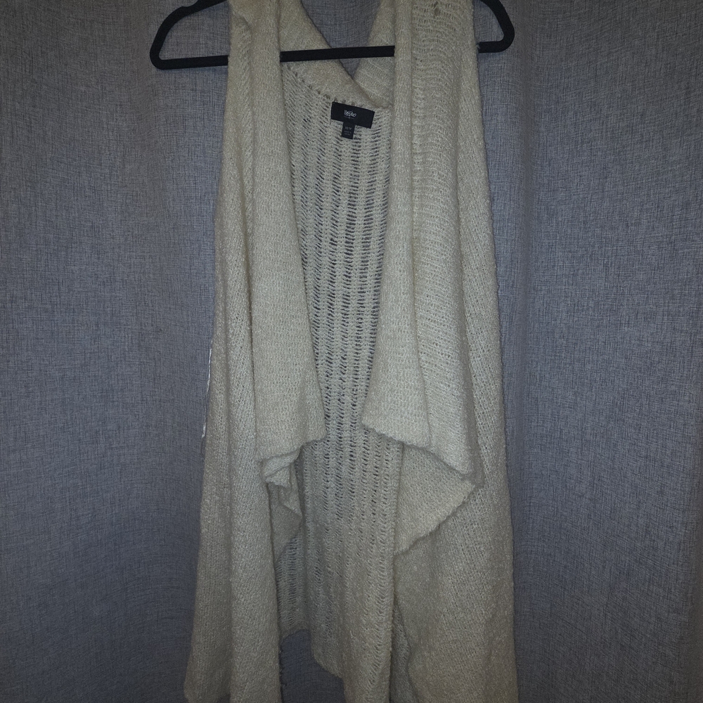 Mossimo Supply Co. Cream Open-Front Cardigan